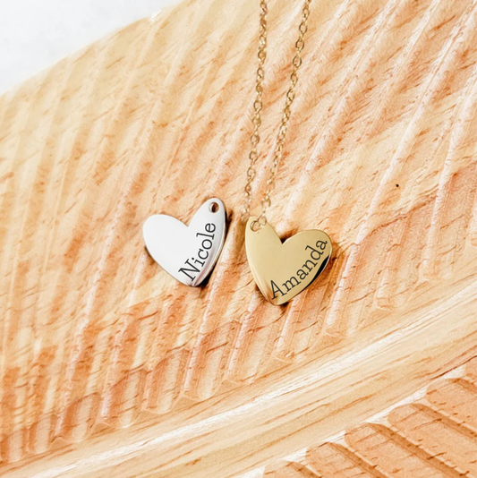 Custom Engraved Heart Necklace