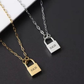 Custom Engraved Lock Necklace