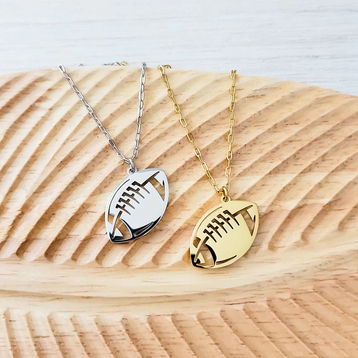 Custom Engraved Football Necklace