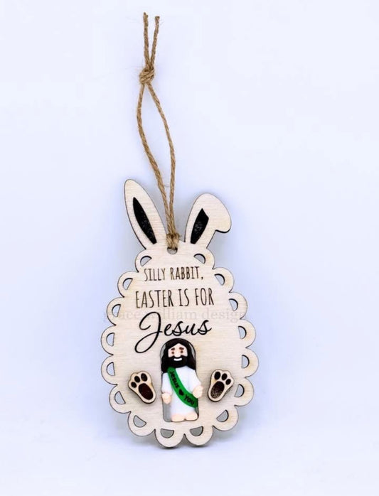 Easter is for Jesus Bunny Ornament