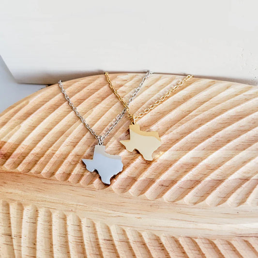 Custom Engraved Texas Necklace
