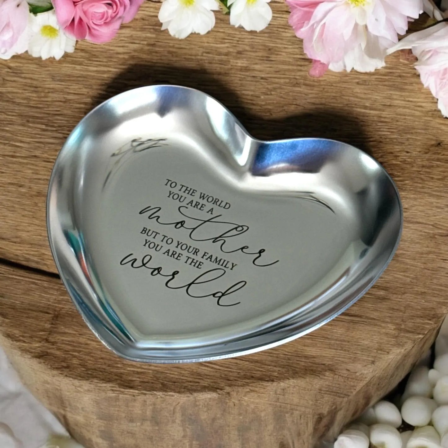 Custom Engraved Heart Jewelry Dish